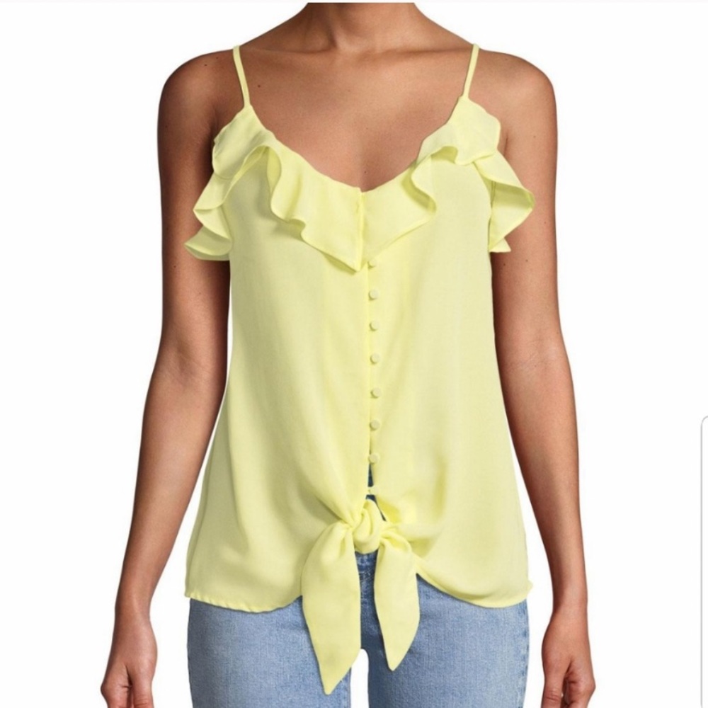 Dex Yellow Ruffle Tank - Picture 3 of 5